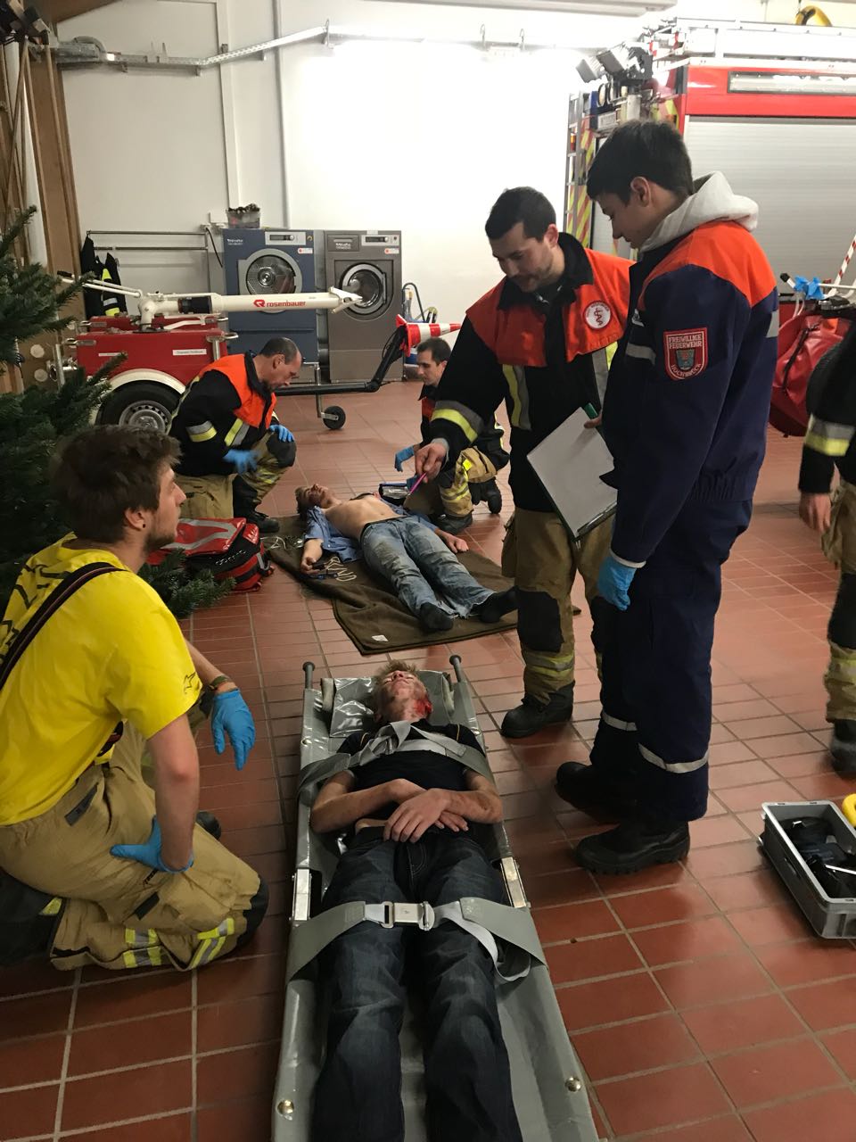 Einsatzübung „Brand mit Schwerverletzten“